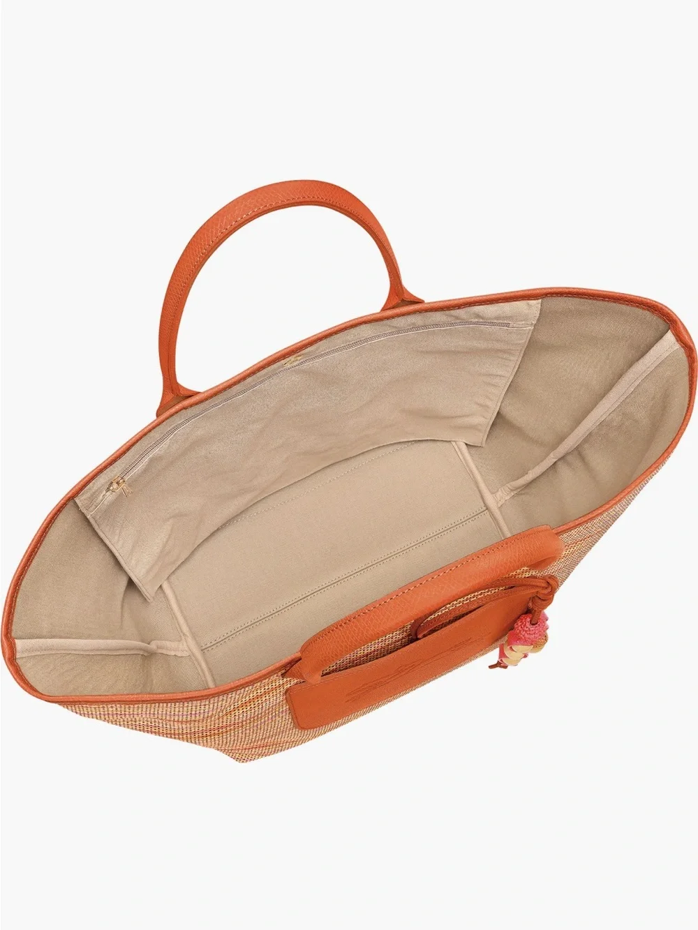 Longchamp Large Le Pliage Panier Rainbow Raffia Tote - Picture 4 of 6
